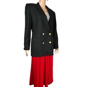Vintage Private Concepts Double Breasted Blazer, Black |L